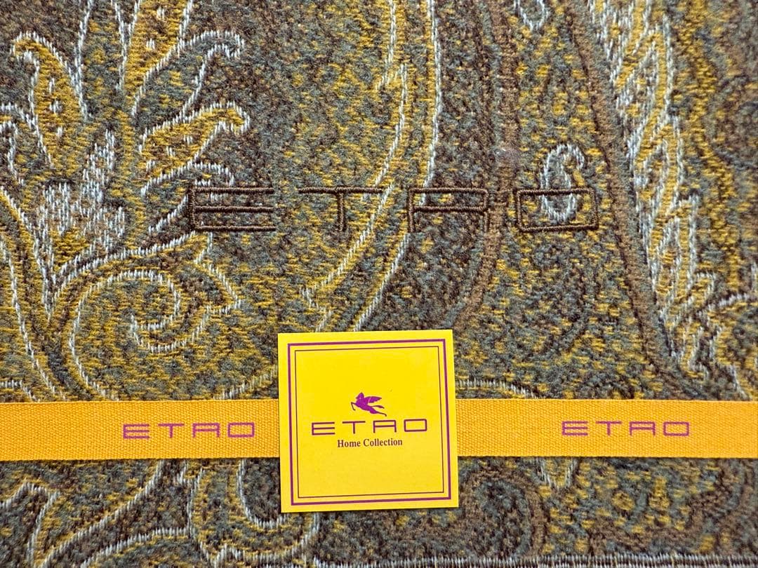 ETRO エトロ ペイズリー柄ウールブランケット ひざ掛け　箱付き 未使用