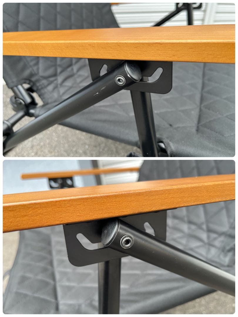 WAQ リクライニングローチェア WAQ-RLC1 折りたたみチェア ブラック