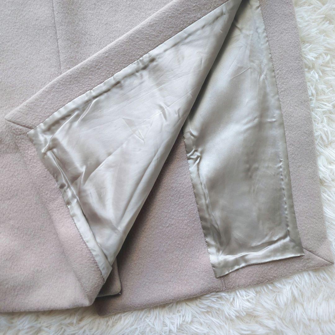 【Chloe】ドゥーズィエムクラス　ビーバーノーカラーロングコート