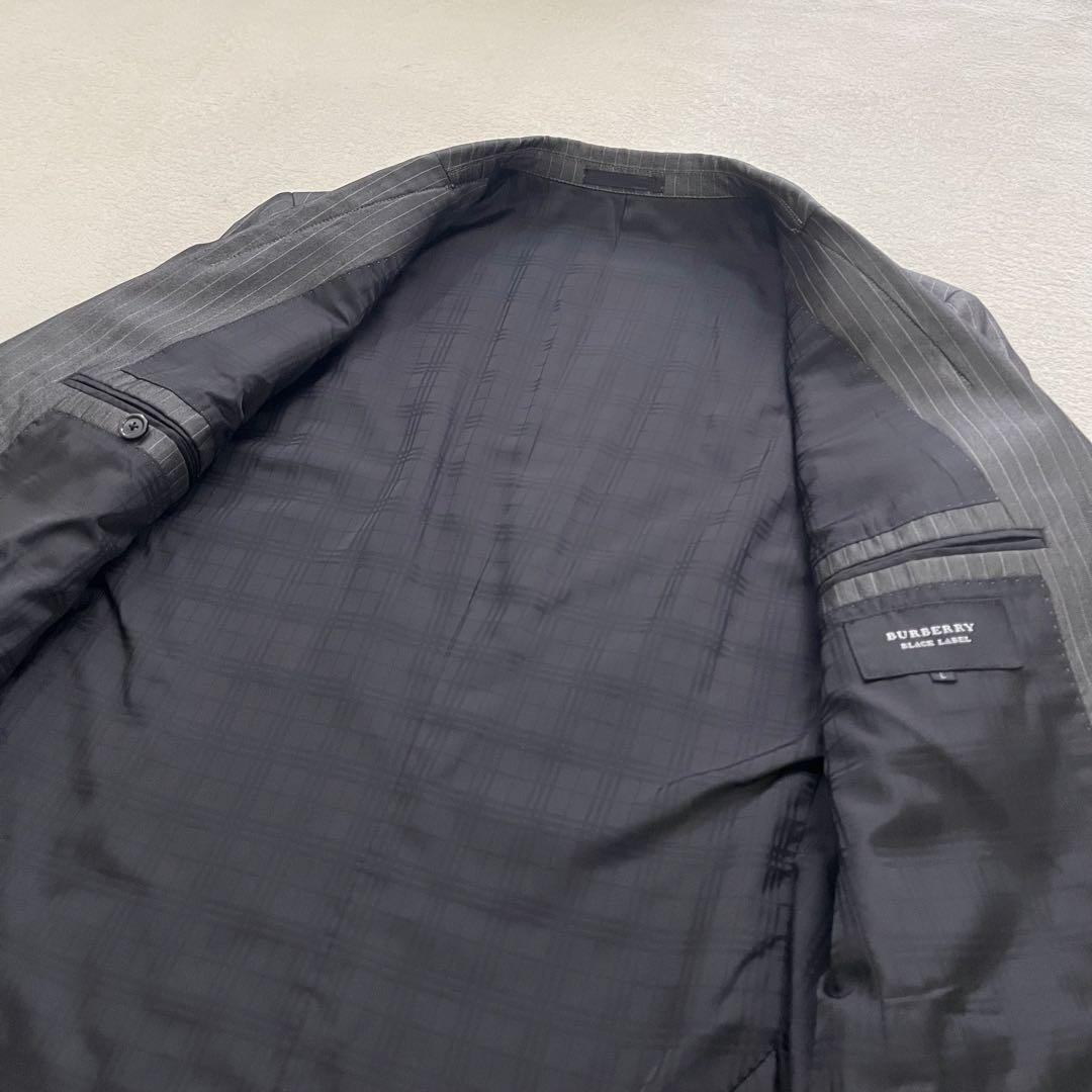 バーバリー　ブラックレーベル 3ピース　セットアップ　スーツ　総裏 グレー