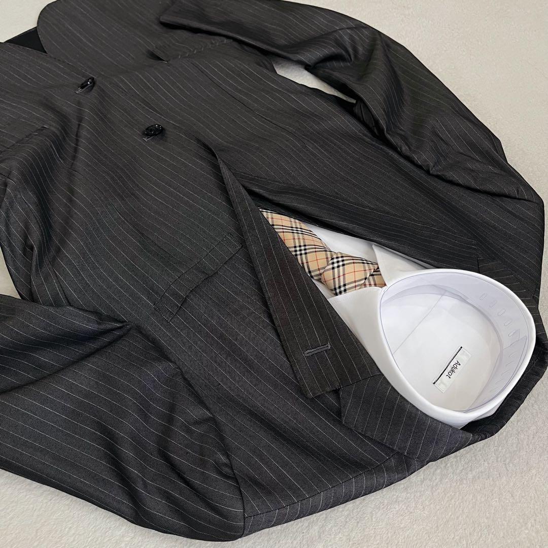 バーバリー　ブラックレーベル 3ピース　セットアップ　スーツ　総裏 グレー