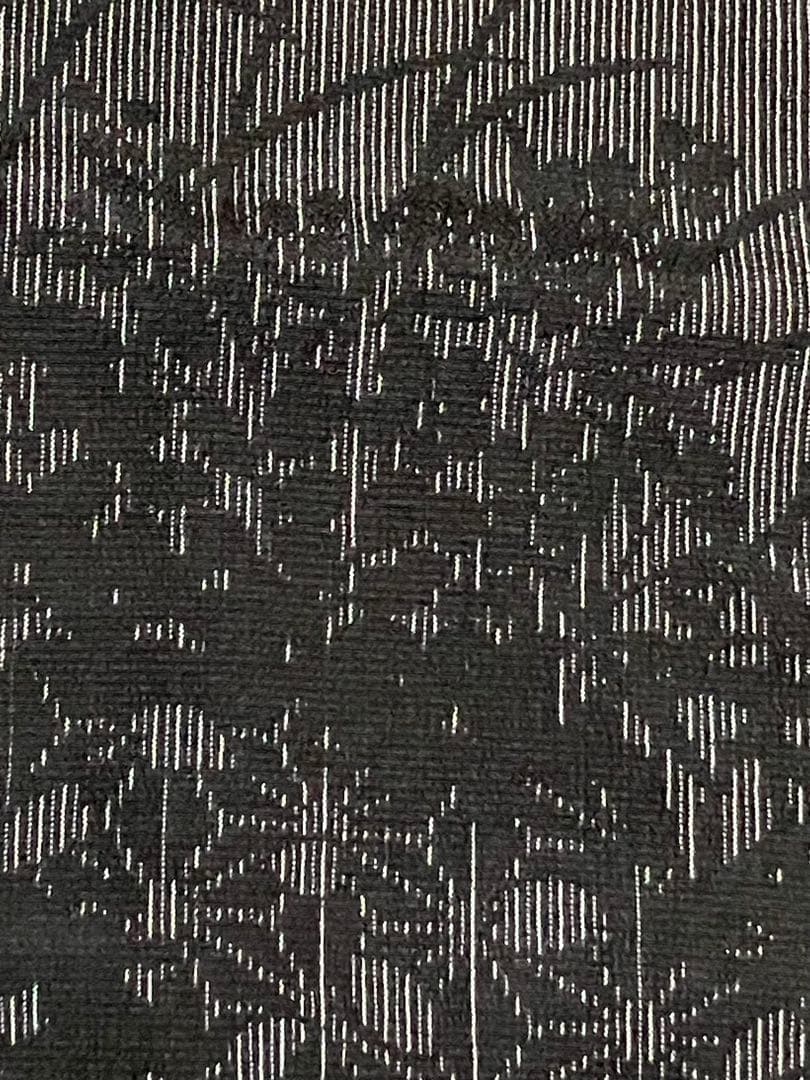 本塩沢 付下げ 訪問着 正絹 縦縞 草花 萩 イ6254