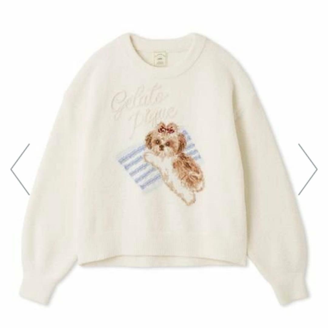 【新品】gelato pique　シーズージャガードプルオーバー　オフホワイト