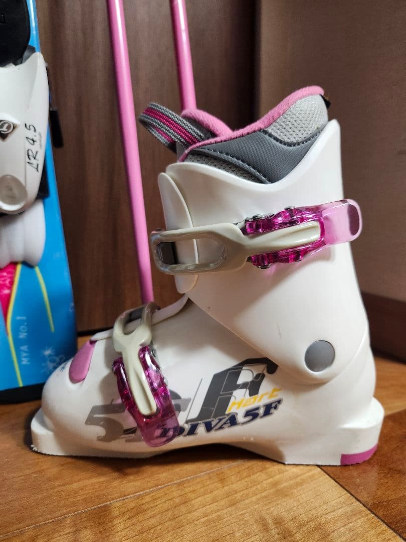 子供スキーセット　スキー板　87cm　 ブーツ　19~20cm　ストック80cm