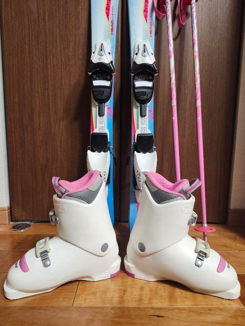 子供スキーセット　スキー板　87cm　 ブーツ　19~20cm　ストック80cm
