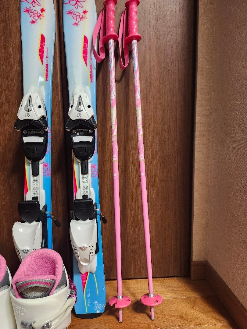 子供スキーセット　スキー板　87cm　 ブーツ　19~20cm　ストック80cm