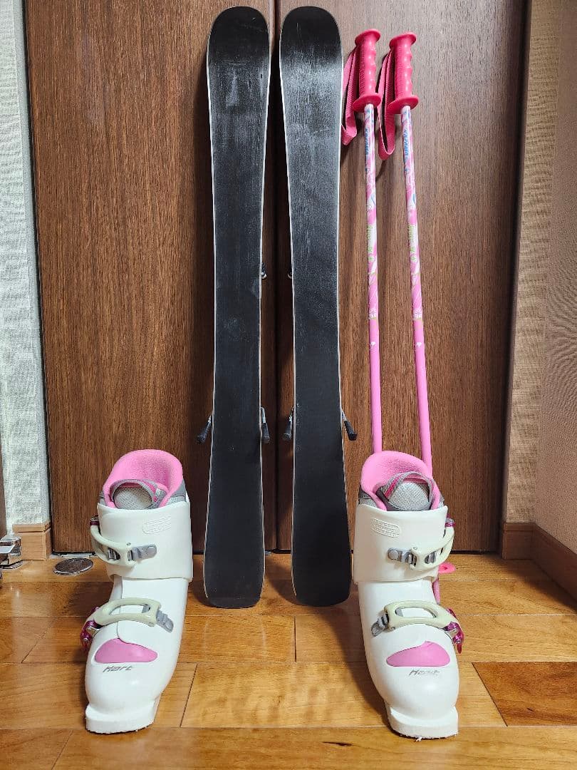 子供スキーセット　スキー板　87cm　 ブーツ　19~20cm　ストック80cm