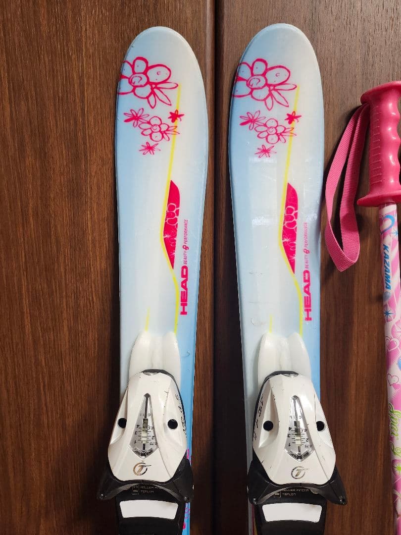 子供スキーセット　スキー板　87cm　 ブーツ　19~20cm　ストック80cm