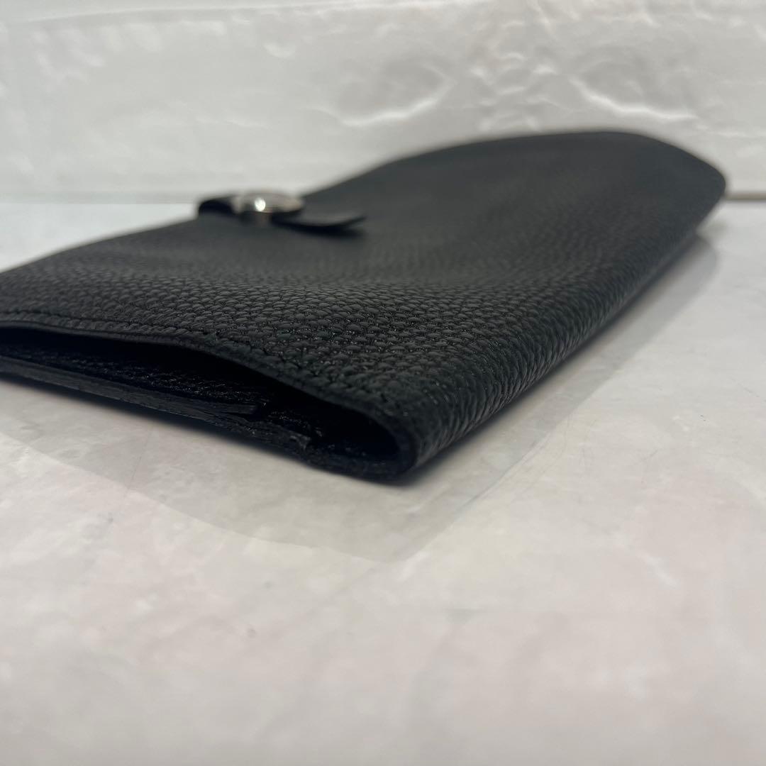 HERMES エルメス 財布 ドゴン GM 小銭入れ付き 刻印:□F ブラック