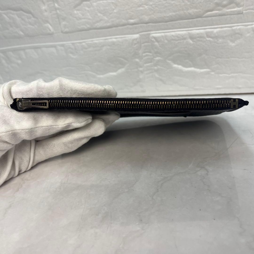 HERMES エルメス 財布 ドゴン GM 小銭入れ付き 刻印:□F ブラック