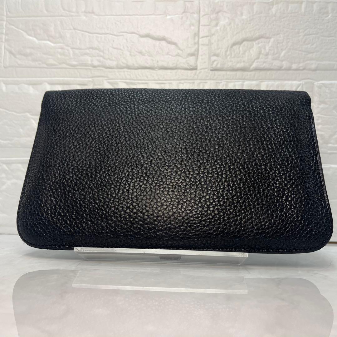 HERMES エルメス 財布 ドゴン GM 小銭入れ付き 刻印:□F ブラック