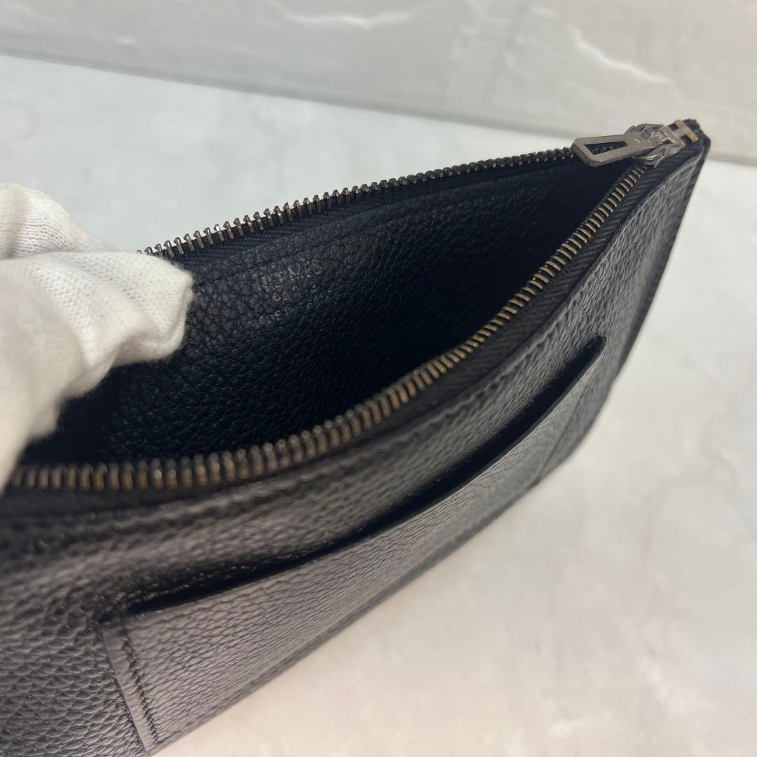 HERMES エルメス 財布 ドゴン GM 小銭入れ付き 刻印:□F ブラック