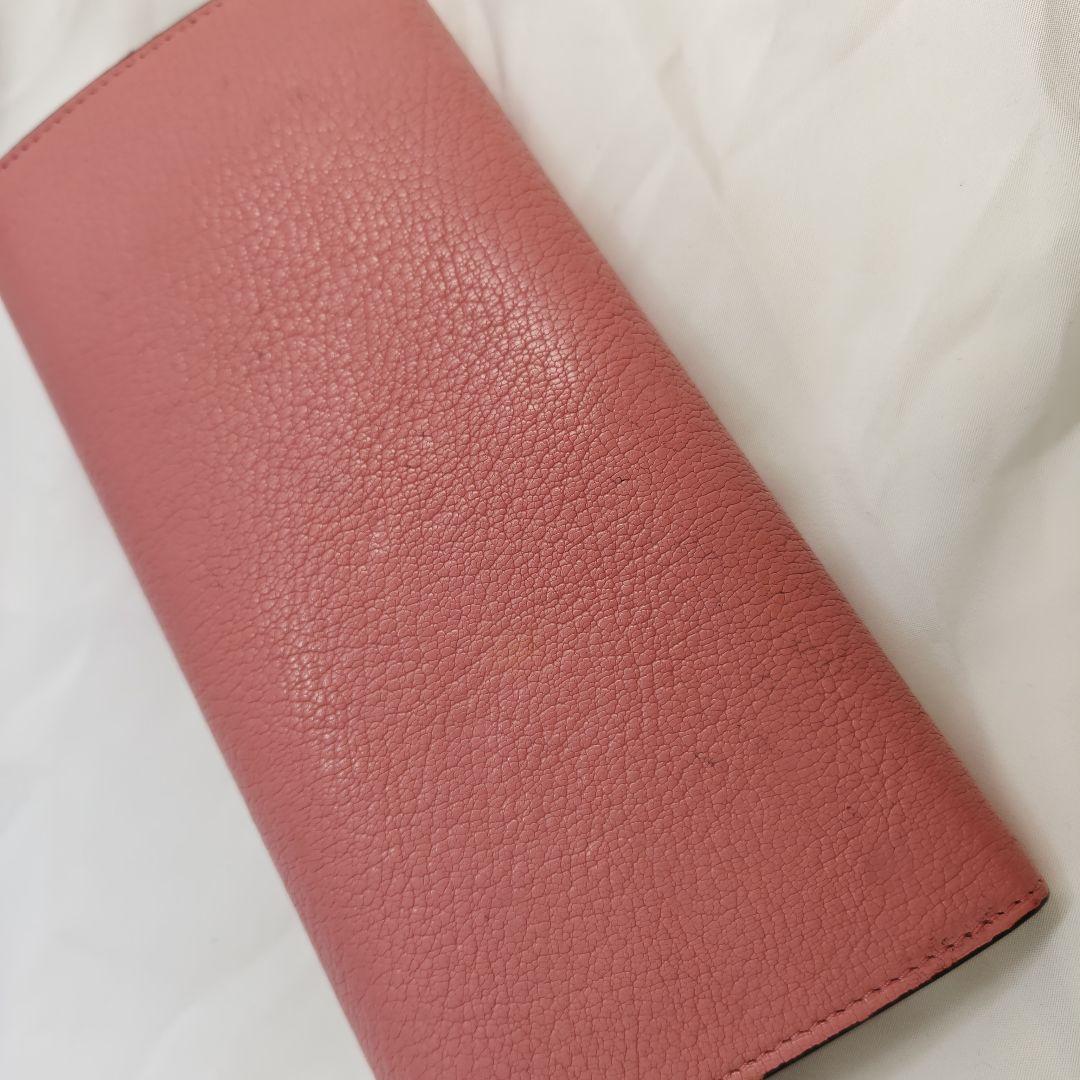 美品　ミュウミュウ　長財布　マドラス シティカーフ ウォレット　ピンク