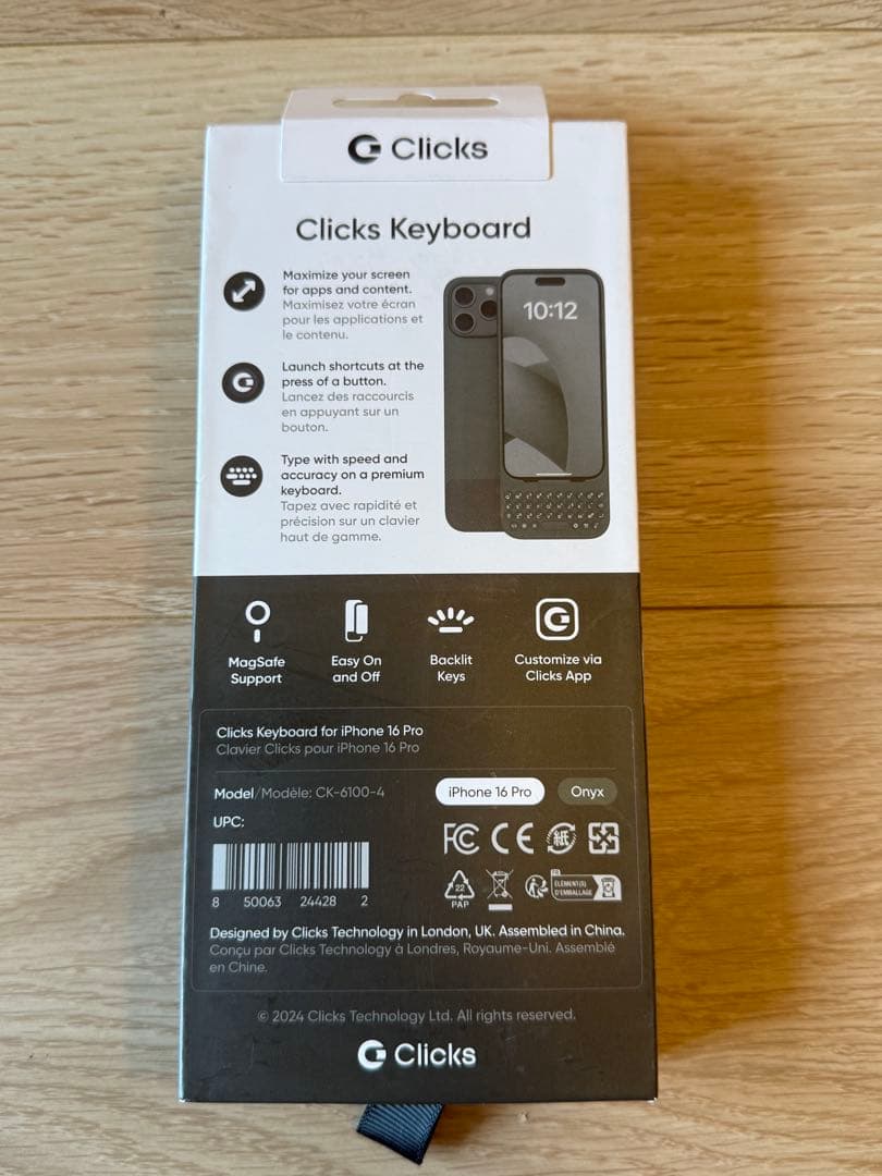 Clicks Keyboard iPhone16 Pro用ケース