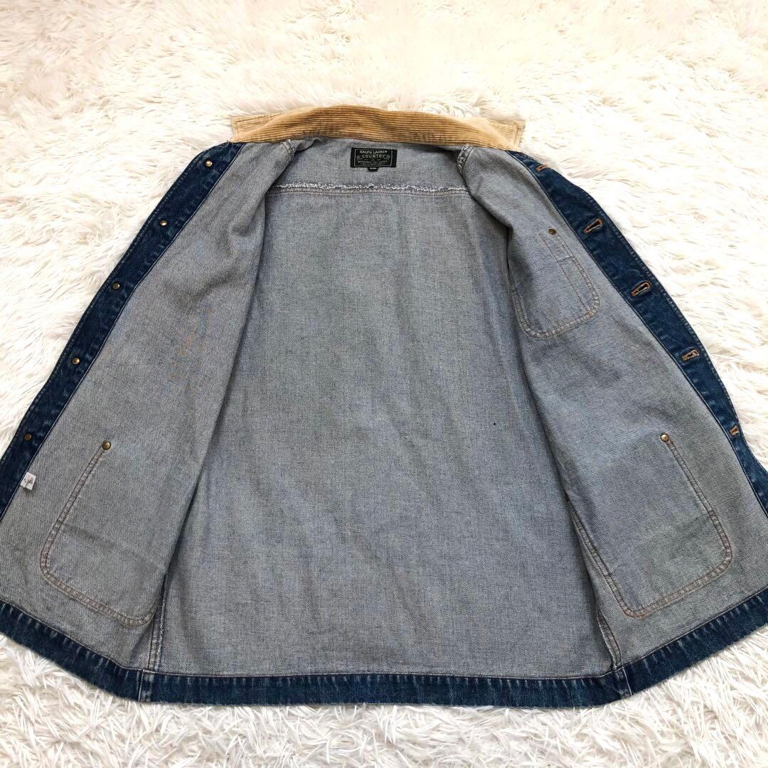 【入手困難】ラルフローレン　カバーオール　デニムジャケット　襟コーデュロイ