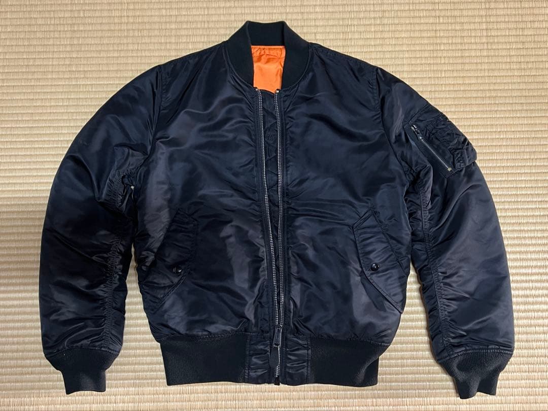 【美品】ALPHA INDUSTRIES MA-1フライトジャケット【Ｌ】黒