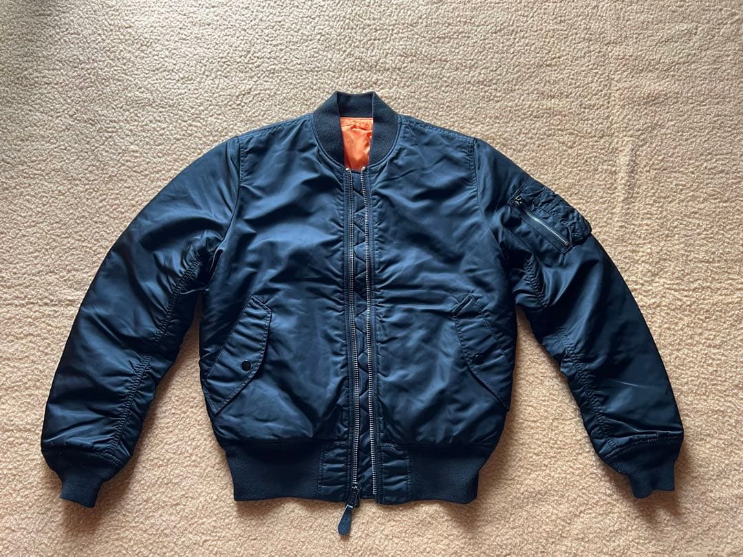 【美品】ALPHA INDUSTRIES MA-1フライトジャケット【Ｌ】黒
