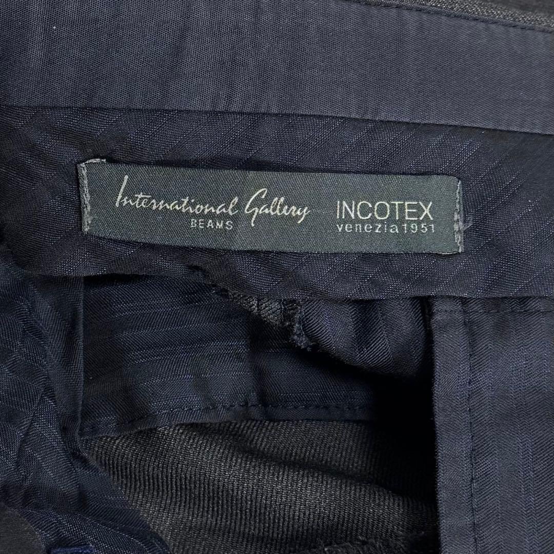 INCOTEX × I.G. BEAMS ウール スラックス グレー 48