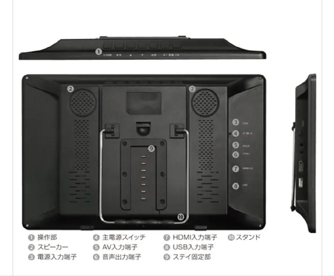 【新品 未使用】車載　リアモニター 14インチ　大画面 ミラーリング機能搭載