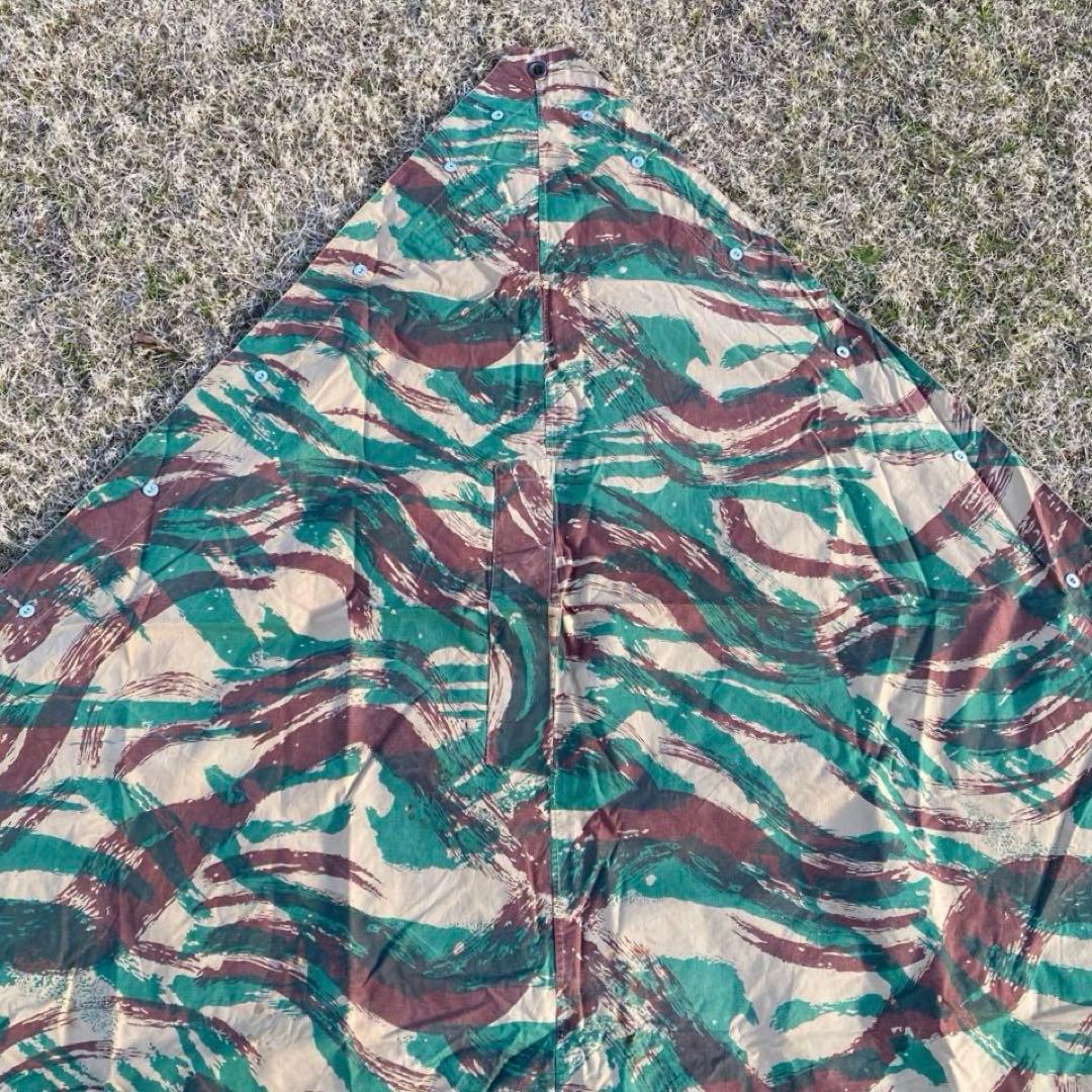 【レア】フランス軍　軍幕　M51　リザードカモ　１枚　ポンチョ　テント