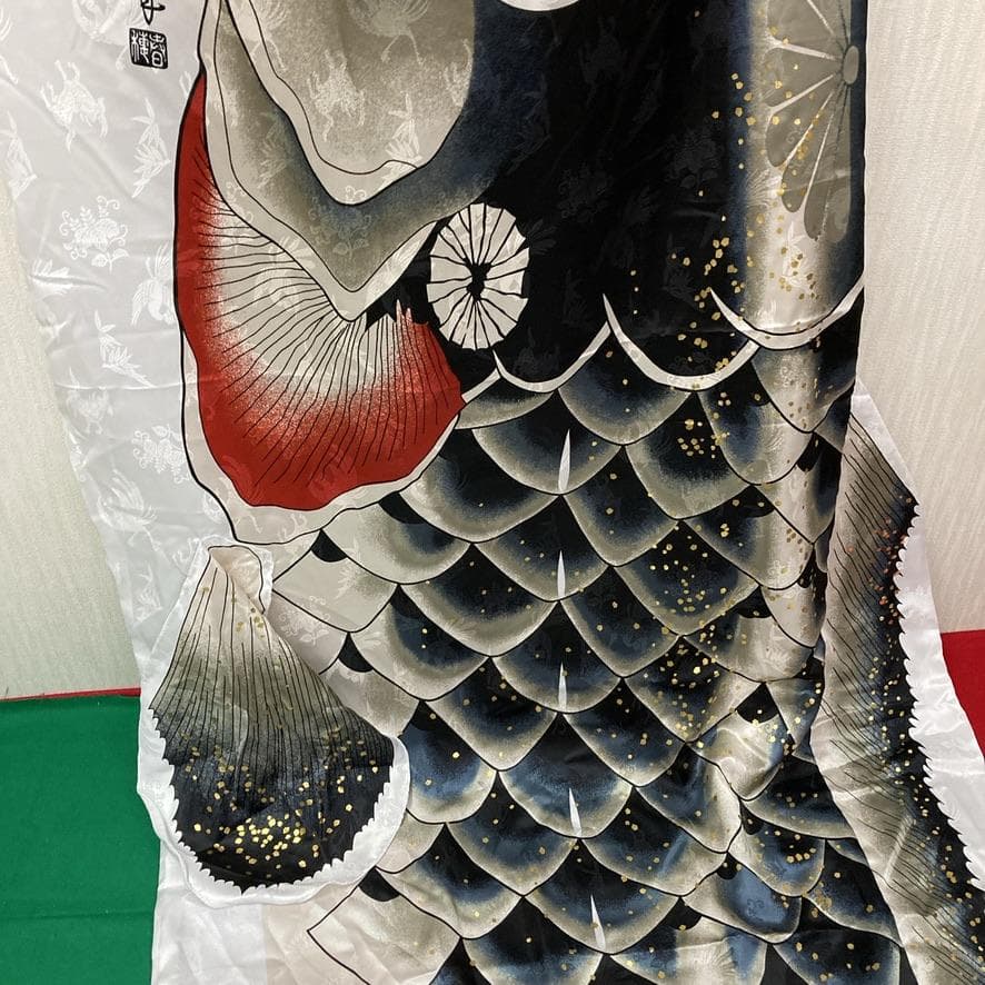 SKO106 徳永鯉　吉兆鯉　鯉のぼり4m 黒 　黒鯉4m　お父さん鯉4m