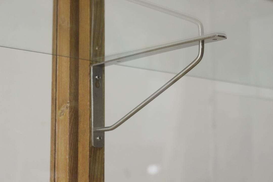 ※専用レトロ ガラスショーケース 店舗什器 ディスプレイ ナチュラル 木製収納