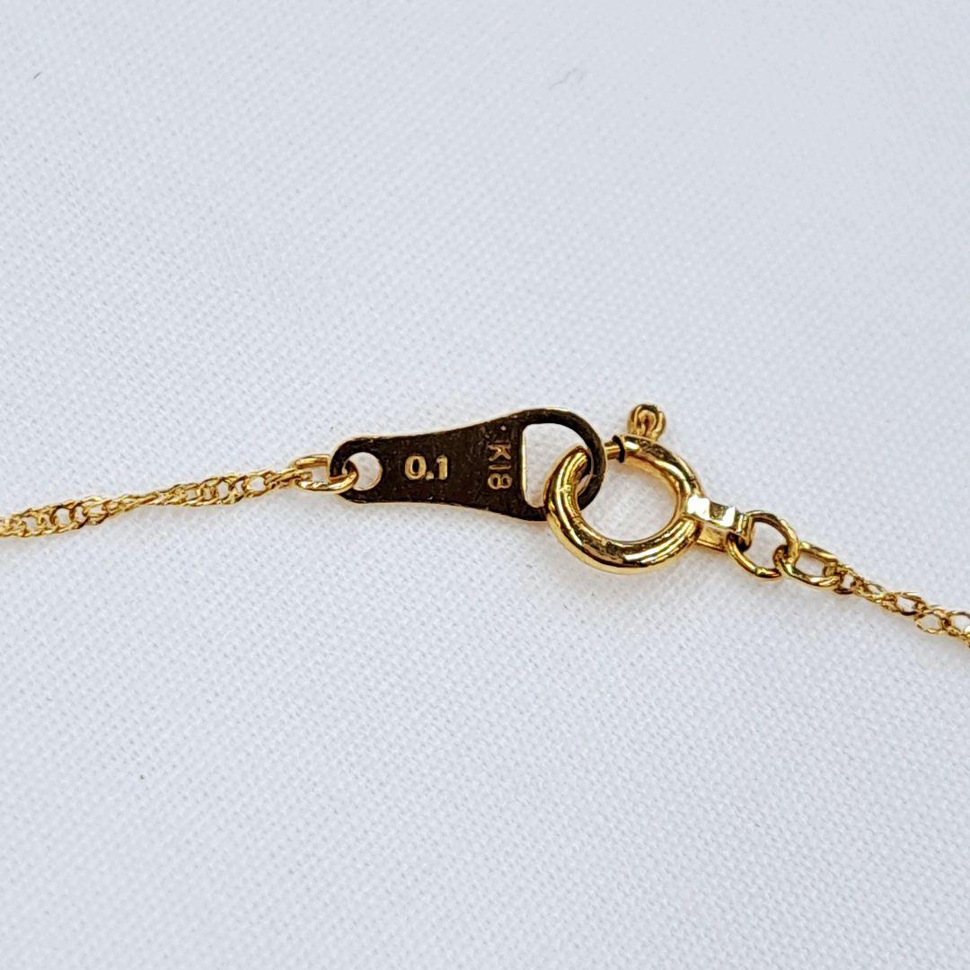 agete K18 ダイヤ 0.1ct 一粒 ネックレス