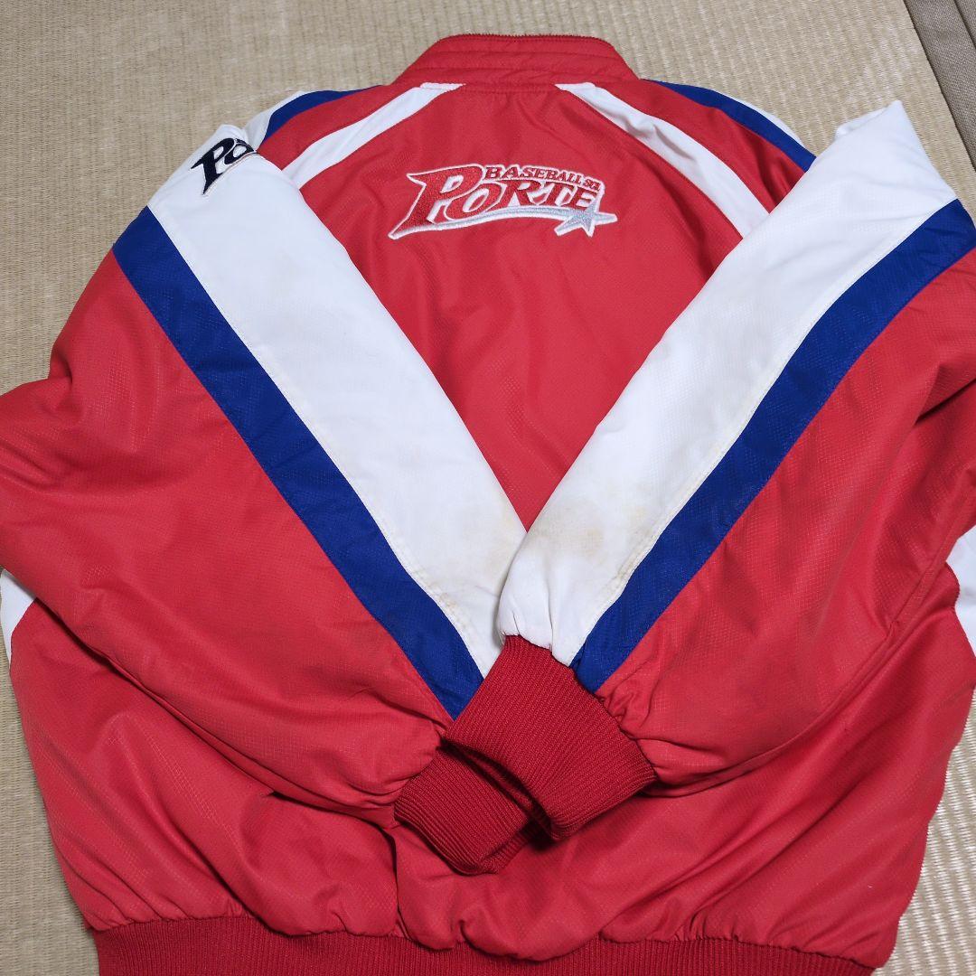 Mizuno 赤白ジャケット ボタン式 ポルテ　グランドコート JS