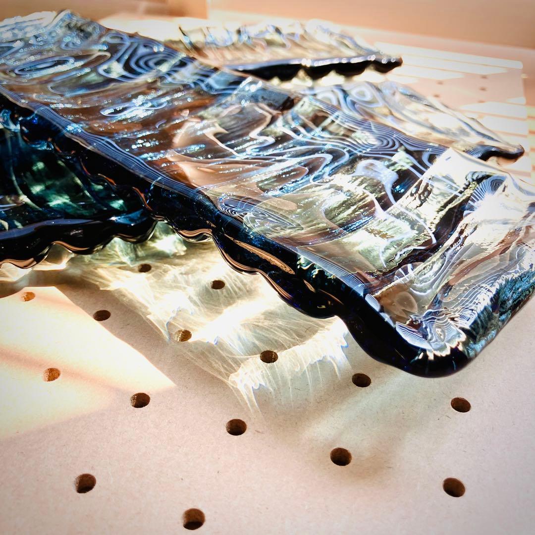 ★sghr■ウェーブ■長方形プレート30cm■3枚セット■