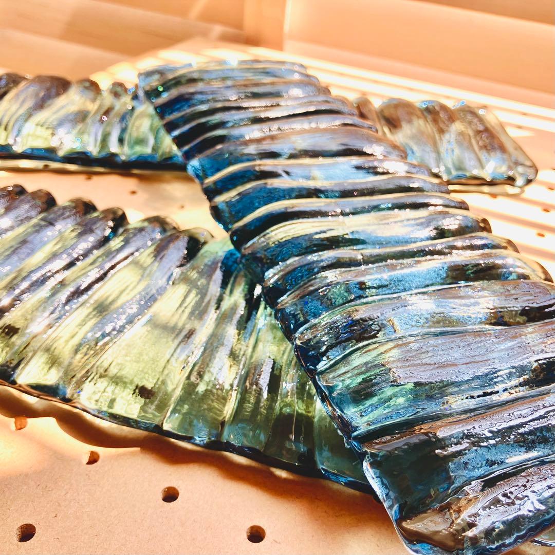 ★sghr■ウェーブ■長方形プレート30cm■3枚セット■