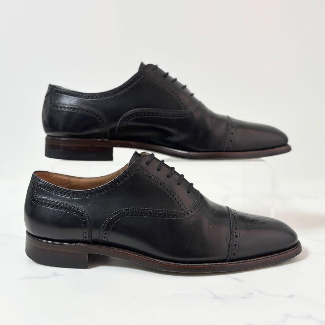 スコッチグレイン 25.5 匠 HA9040 セミブローグ ビジネスシューズ 黒