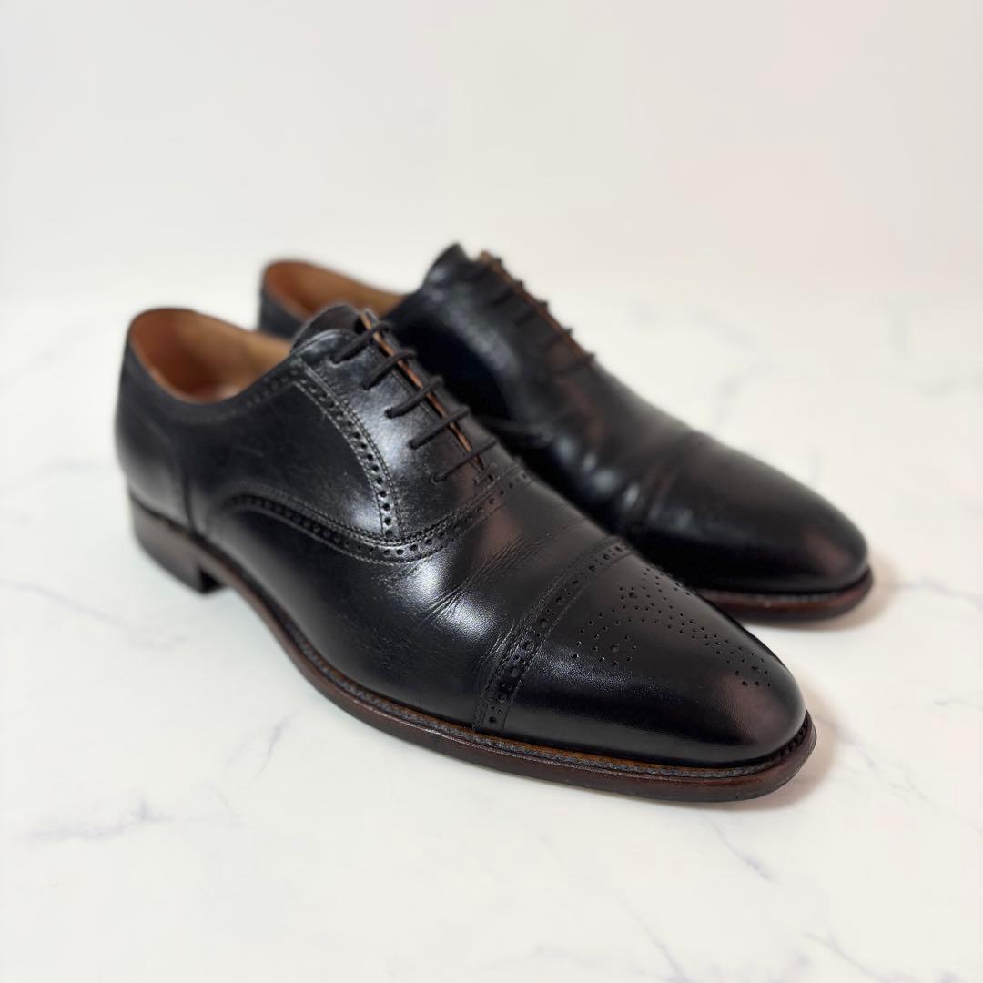 スコッチグレイン 25.5 匠 HA9040 セミブローグ ビジネスシューズ 黒