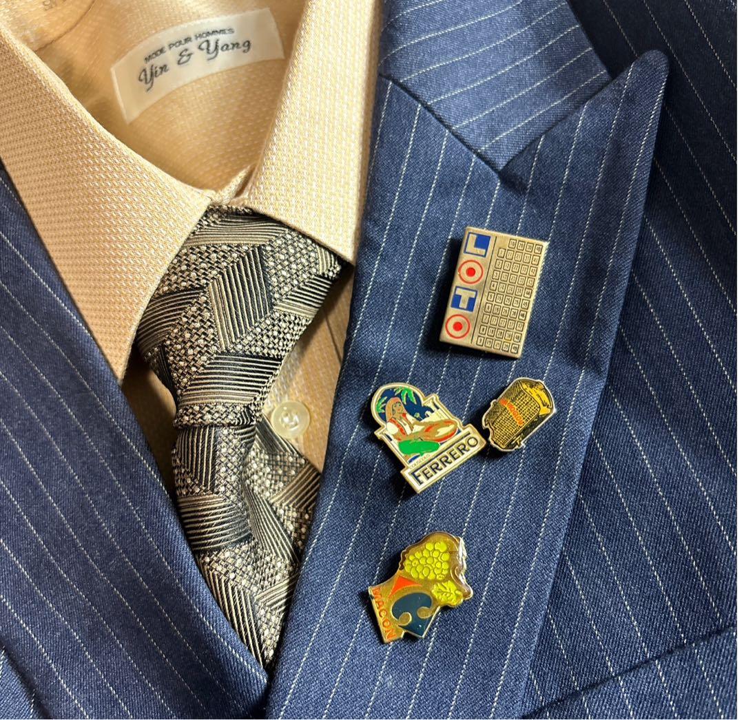 90s vintage レトロセットアップ スーツ ピンズ No.79