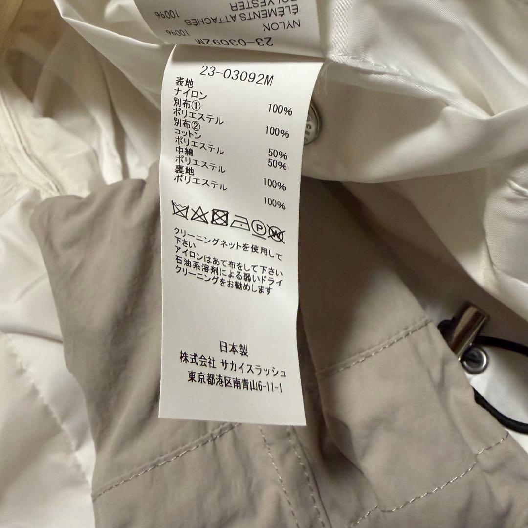 美品 Sacai　23SS ナイロンツイル ボンバージャケット　МA‐1