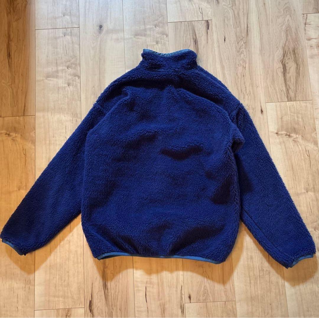 パタゴニア　リバーシブル　ナイロン　ボア　青　s