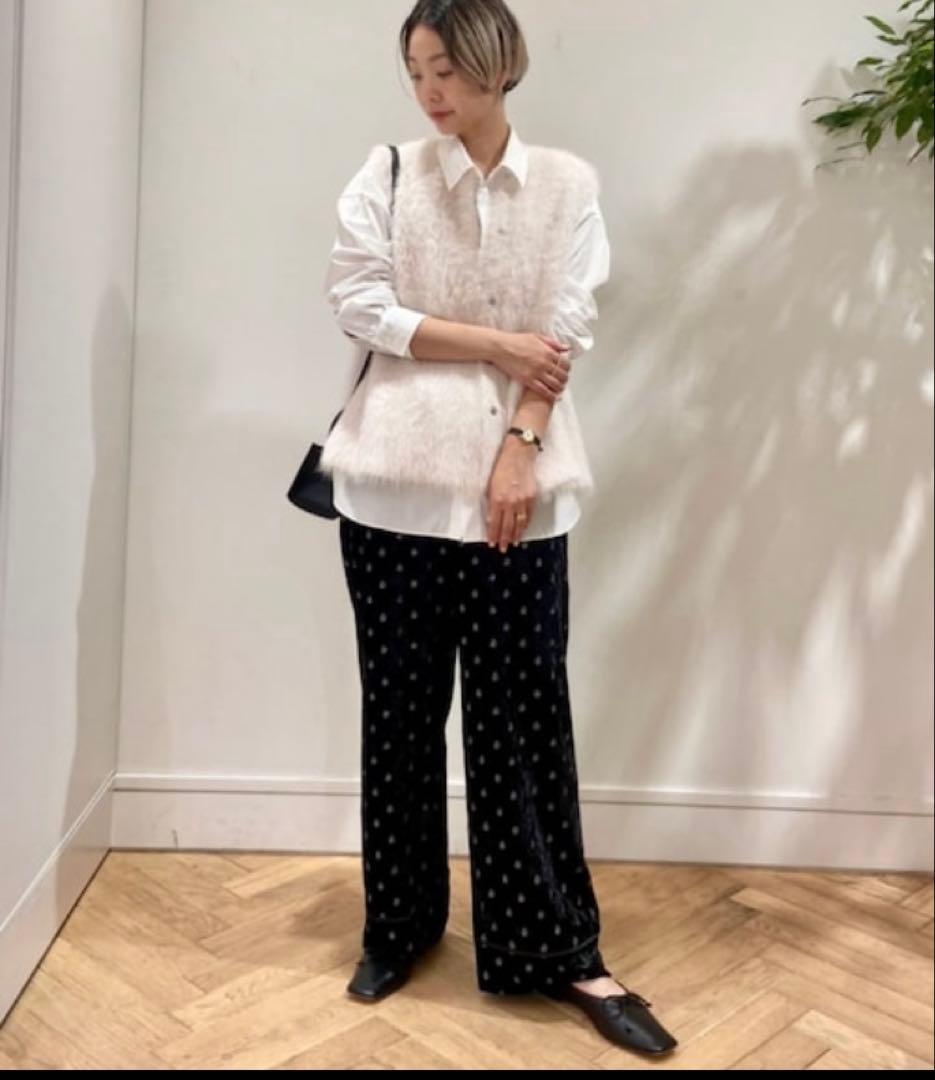 2025AW BALLSEY フェザーヤーン ペプラムベスト　ボールジィ