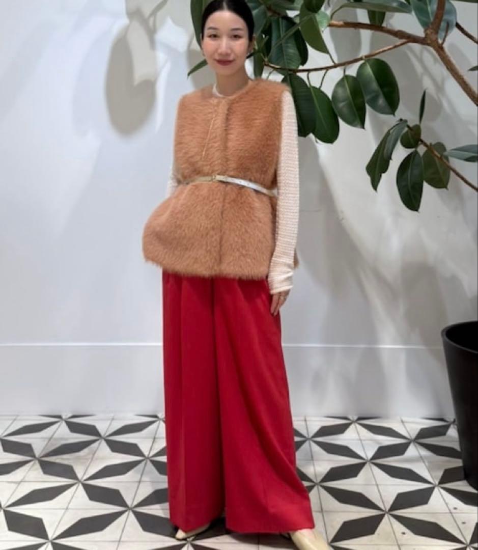 2025AW BALLSEY フェザーヤーン ペプラムベスト　ボールジィ