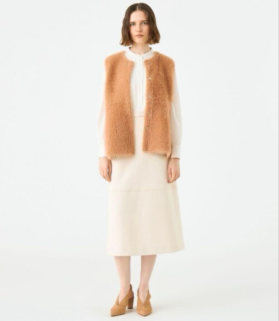 2025AW BALLSEY フェザーヤーン ペプラムベスト　ボールジィ