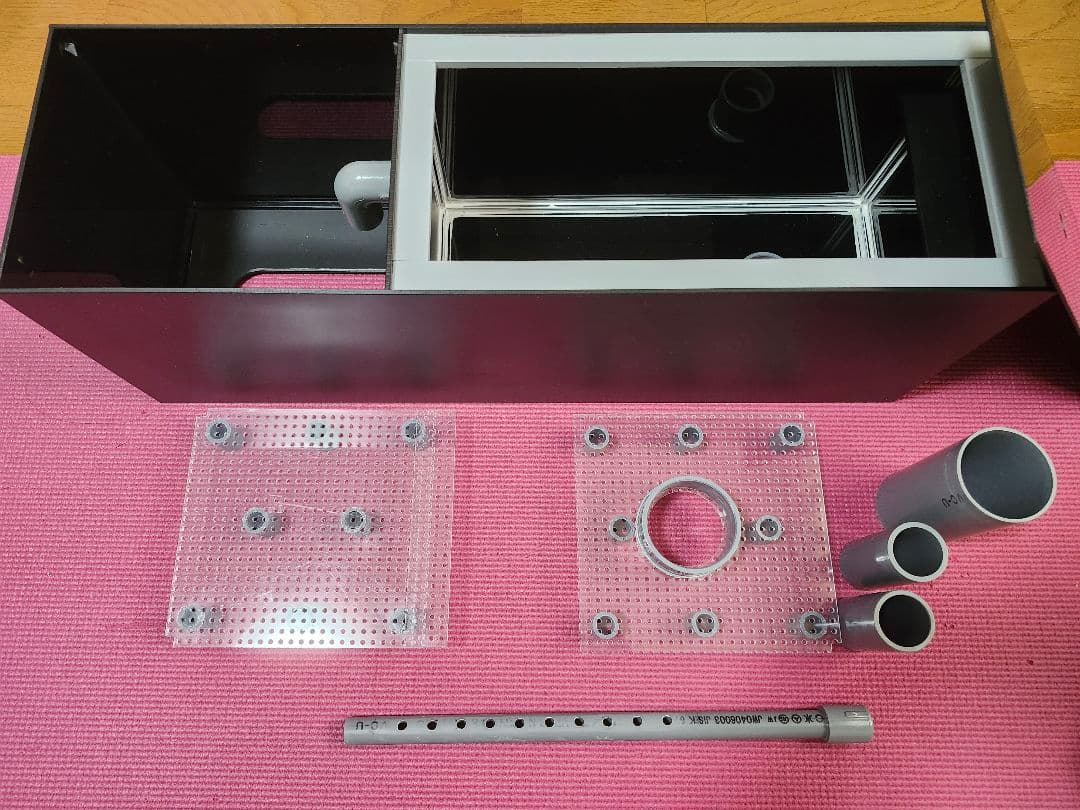 60㎝水槽用上部フィルター コーナーガード レイシーポンプP112Sフルセット