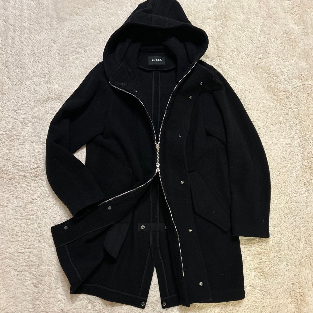 00s ZUCCA フーデッドコート黒アーカイブY2K ISSEY MIYAKE