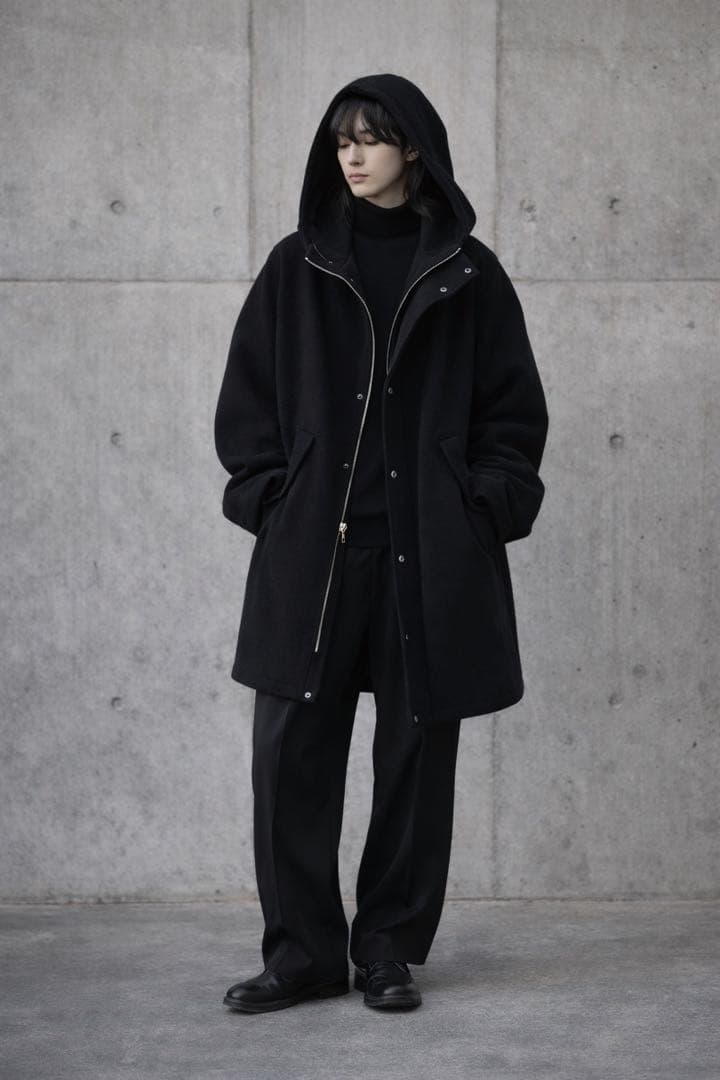 00s ZUCCA フーデッドコート黒アーカイブY2K ISSEY MIYAKE