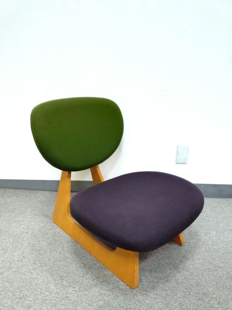 美品 天童木工 低座イス 長大作デザイン S-5016NA-ST型