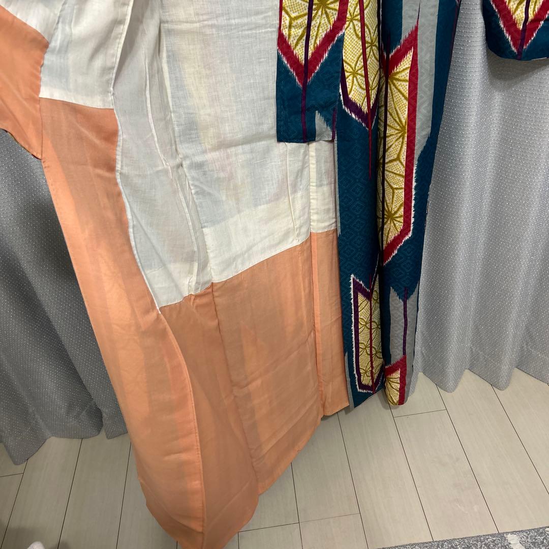 アンティーク着物 袷 矢羽根 麻の葉 七宝 袴