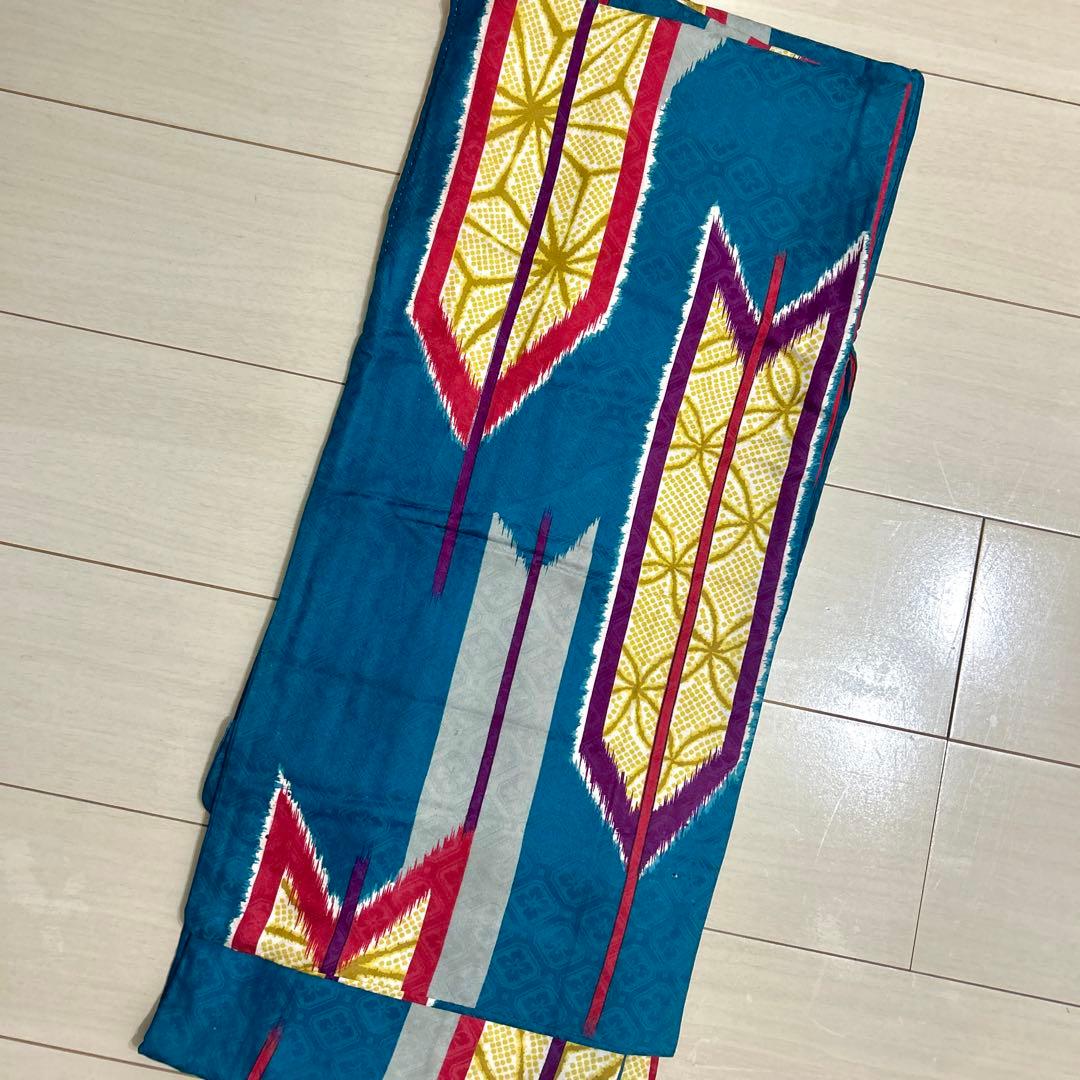 アンティーク着物 袷 矢羽根 麻の葉 七宝 袴