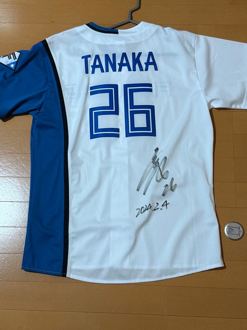 ❤*読様 日ハム田中正義　直筆サインユニフォーム　2月のキャンプ サイズＬ