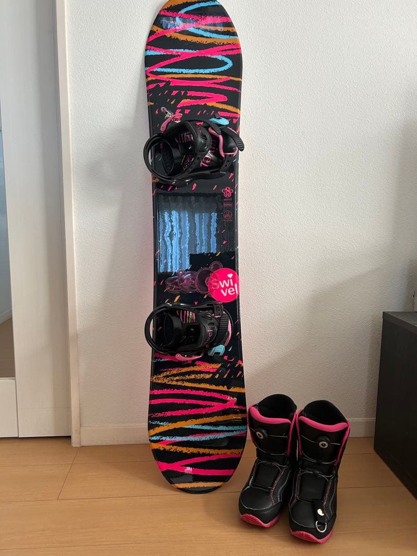 Swivel キッズスノーボード ビンディング・ブーツ3点セット