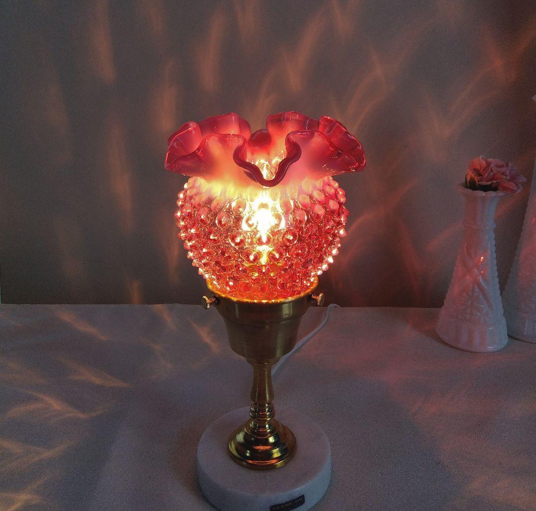 ☆美☆フェントン クランベリーシェード テーブルランプ レア