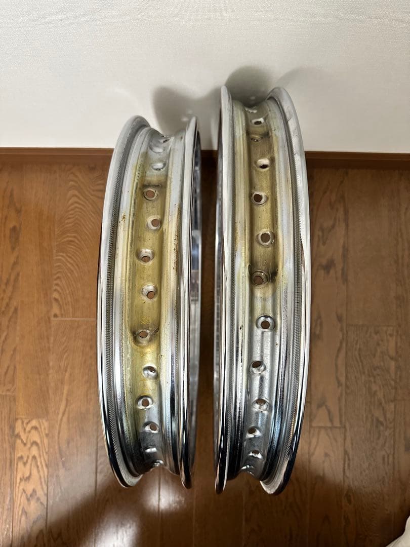 【D.I.D】クロームメッキリム リア/フロントホイールセット