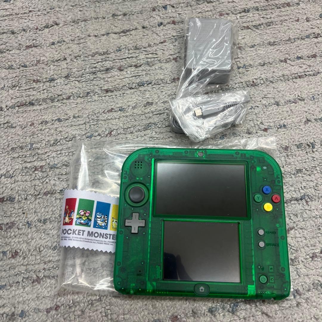 【限定パック】【中身美品】ニンテンドー2DS ポケットモンスター 緑 セット