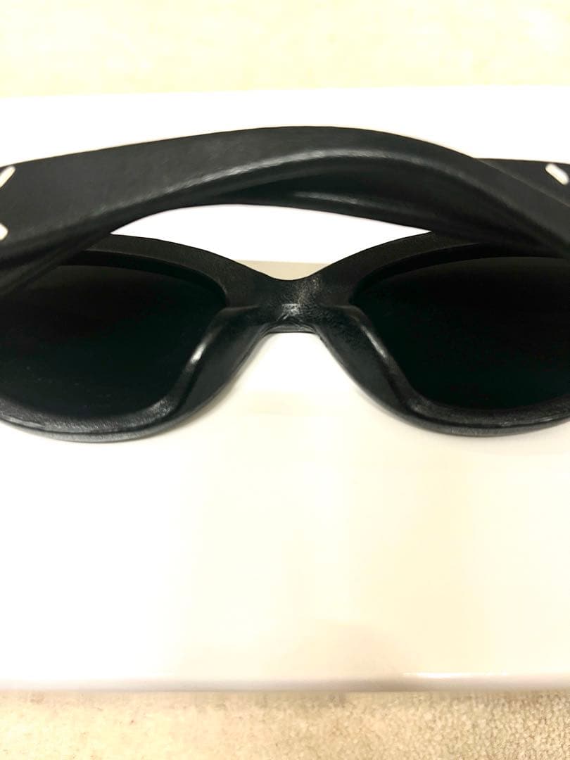 【付属品完備】マルジェラ × GENTLE MONSTER レザーサングラス　黒